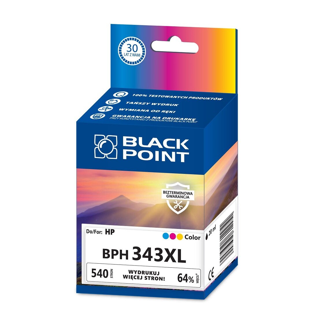 Tusz Black Point, zamiennik HP DeskJet C8766EE BPH343XL kolor No 343