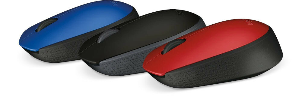 Mysz Logitech M171 910-004640 trzy myszy pod skosem w trzech kolorach