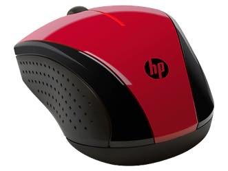 Mysz bezprzewodowa HP X3000 N4G65AA ABB czerwona widok na tył