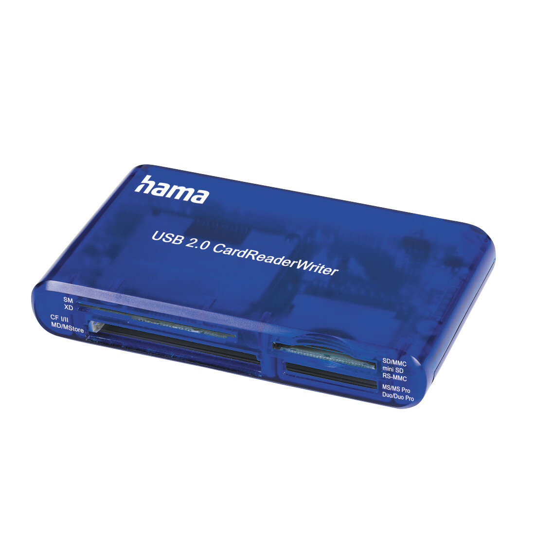 Czytnik kart pamięci Hama 55348 35w1 USB widoczny frontem pod skosem
