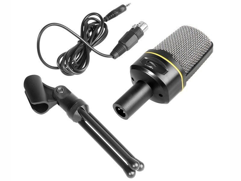 Mikrofon Tracer Screamer kabel, statyw i mikrofon pod skosem