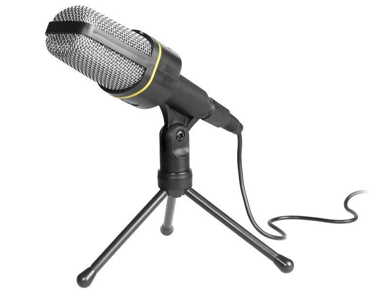 Mikrofon Tracer Screamer pod skosem w lewo na białym tle