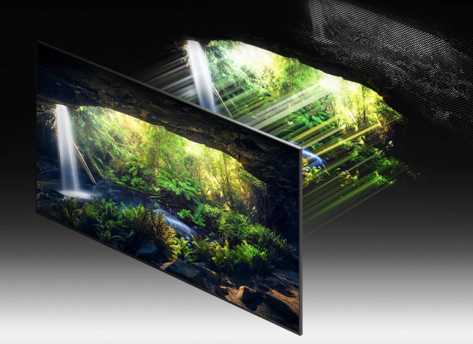 Telewizor Samsung QE85QN900AT 8K wizualizacja działania technologii quantum mini led